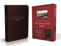 NASB, The Charles F. Stanley Life Principles Bible, Large Print, Leathersoft, Burgundy