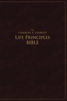 NASB, The Charles F. Stanley Life Principles Bible, Large Print, Leathersoft, Burgundy, Thumb Indexed