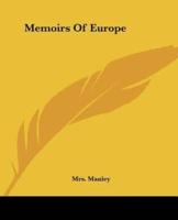 Memoirs Of Europe
