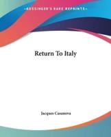 Return To Italy