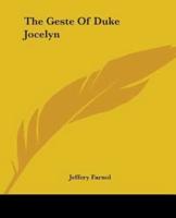 The Geste Of Duke Jocelyn