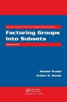 Factoring Groups Into Subsets