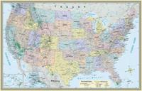 U.S. Map Poster (32 X 50 Inches) - Laminated
