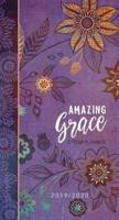 2019/2020 2 Year Pocket Planner: Amazing Grace (Purple With Orange Flowers)