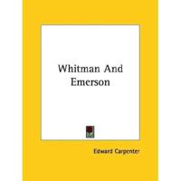 Whitman And Emerson