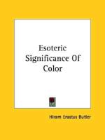 Esoteric Significance Of Color