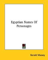 Egyptian Names Of Personages