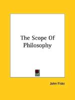 The Scope Of Philosophy