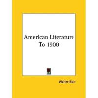 American Literature To 1900