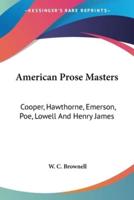 American Prose Masters