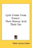 Lyric Forms From France
