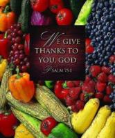 We Give Thanks/Thanksgiving Bulletin, Large (Pkg of 50)