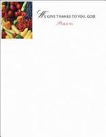 We Give Thanks/Thanksgiving Letterhead (Pkg of 50)