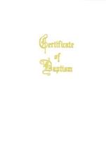 Traditional Steel-Engraved Adult/Youth Baptism Certificate (Pkg of 3)