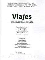 Viajes Student Activities Manual Answer Key and Audio Script