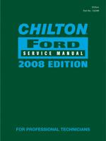 Chilton Ford Service Manual, 2008 Edition Volume 1 & 2 Set