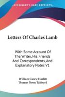 Letters Of Charles Lamb