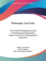 Philosophy And Unity