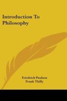 Introduction To Philosophy