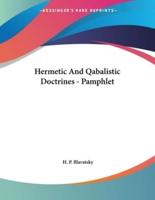 Hermetic And Qabalistic Doctrines - Pamphlet