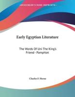 Early Egyptian Literature