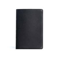 CSB Personal Size Giant Print Bible, Black Genuine Leather, Indexed