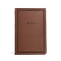 CSB Large Print Thinline Bible, Value Edition, Brown LeatherTouch