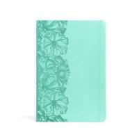 CSB Large Print Thinline Bible, Value Edition, Light Teal LeatherTouch