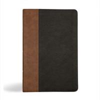 KJV Personal Size Giant Print Bible, Black/Brown LeatherTouch