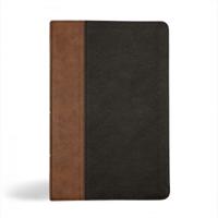 KJV Personal Size Giant Print Bible, Black/Brown LeatherTouch, Indexed