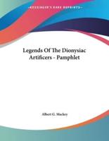 Legends of the Dionysiac Artificers - Pamphlet
