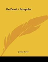 On Death - Pamphlet
