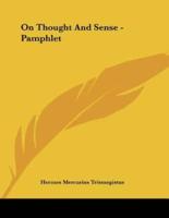 On Thought and Sense - Pamphlet