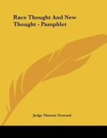 Race Thought And New Thought - Pamphlet