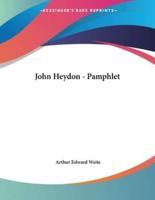 John Heydon - Pamphlet
