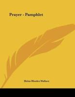 Prayer - Pamphlet
