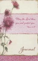 Christian Art Gifts Scripture Journal May the Lord Bless You Numbers 6:24 Bible Verse Pink Floral Inspirational Notebook,128 Ruled Pages Flexcover 5.5" X 8.5"