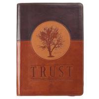 Trust Jeremiah 17:7-8 Journal Lux-Leather Brown With Zipper