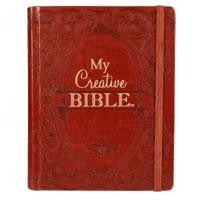 KJV Holy Bible, My Creative Bible, Faux Leather Hardcover - Ribbon Marker, King James Version, Toffee Brown W/Elastic Closure