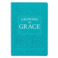Growing in Grace Daily Devotional for Women - Year-Long Journey of Growing in Faith and Trusting God, Teal Faux Leather