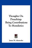 Thoughts On Preaching
