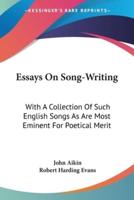 Essays On Song-Writing