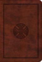 ESV Large Print Compact Bible (Trutone, Brown, Mosaic Cross Design)