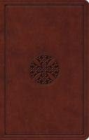 ESV Value Thinline Bible (Trutone, Brown, Mosaic Cross Design)