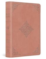ESV Value Large Print Compact Bible (Trutone, Blush Rose, Fleur-De-Lis Design)