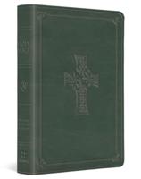 ESV Value Large Print Compact Bible (Trutone, Quiet Forest, Celtic Cross Design)