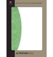 HCSB Ultrathin Reference Bible, Green/White Simulated Leather