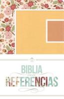 RVR 1960 Biblia Con Referencias, Floral, Durazno/damasco Símil Piel