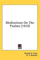 Meditations On The Psalms (1919)
