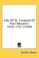 Life Of St. Leonard Of Port-Maurice
